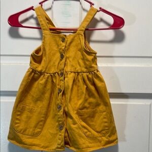 Yellow Kids Button-Front Dress